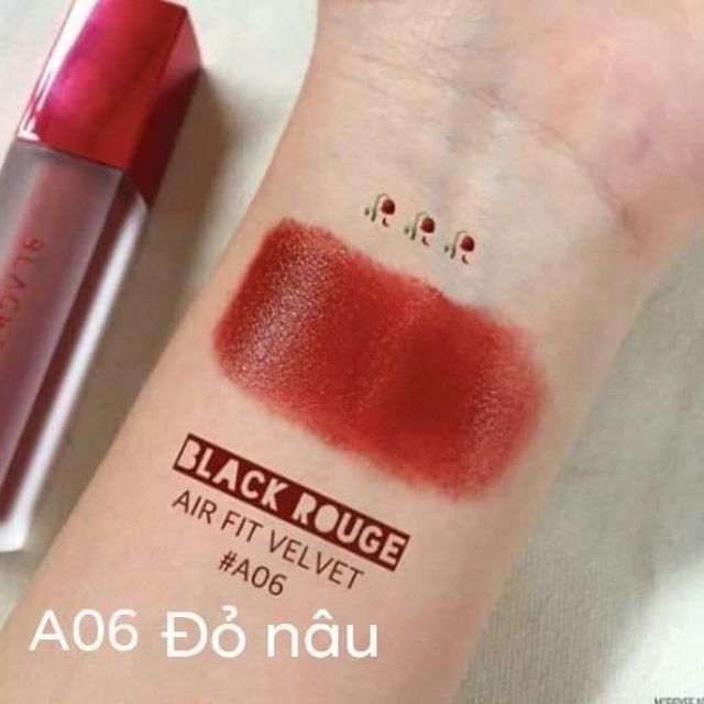 Son Black Rouge Air Fit Velvet Tint A06 Đỏ Nâu