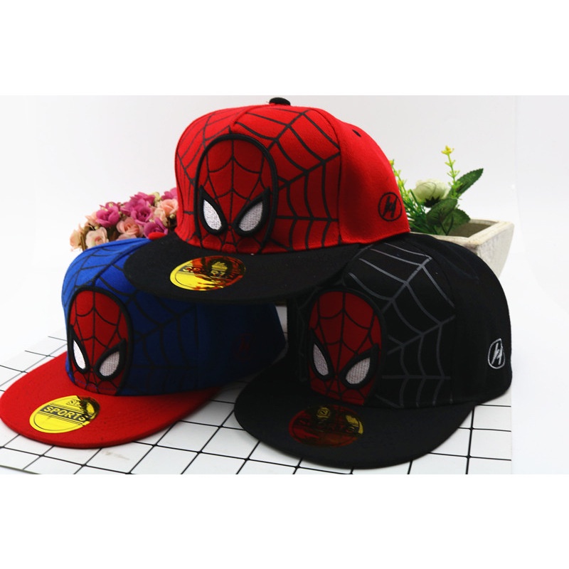 DISNEY Mũ Lưỡi Trai Họa Tiết Hoạt Hình Marvel Spiderman Cho Bé Từ 2-8 Tuổi