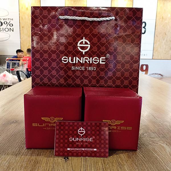 Đồng hồ nam Sunrise 1146SA-6 full box, kính sapphire chống xước, chống nước, dây thép không gỉ 316L, thẻ bảo hành 3 năm.