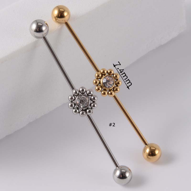1 Khuyên xỏ sụn tai kích cỡ 1.2mm (16G) với nhiều kiểu dáng thời trang tùy chọn