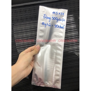 1kg túi 4 cạnh bạc đựng 500g cafe