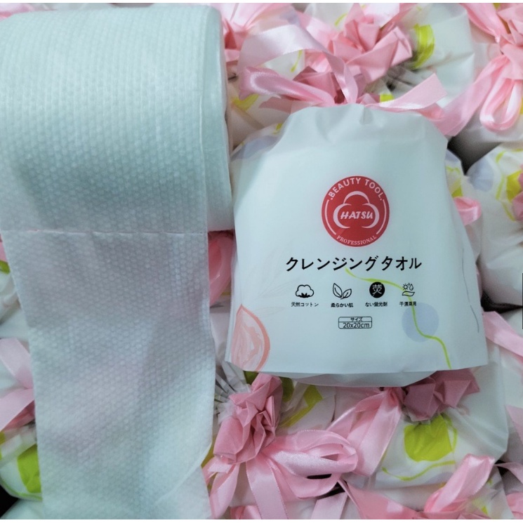 Khăn khô đa năng dùng 1 Lần Hatsu, khăn lau mặt dùng 1 lần, khăn mặt lau khô, lau ướt, bông tẩy trang