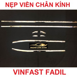 Nẹp viền chân kính xe VINFAST FADIL 2019-2020-2021 inox cao cấp
