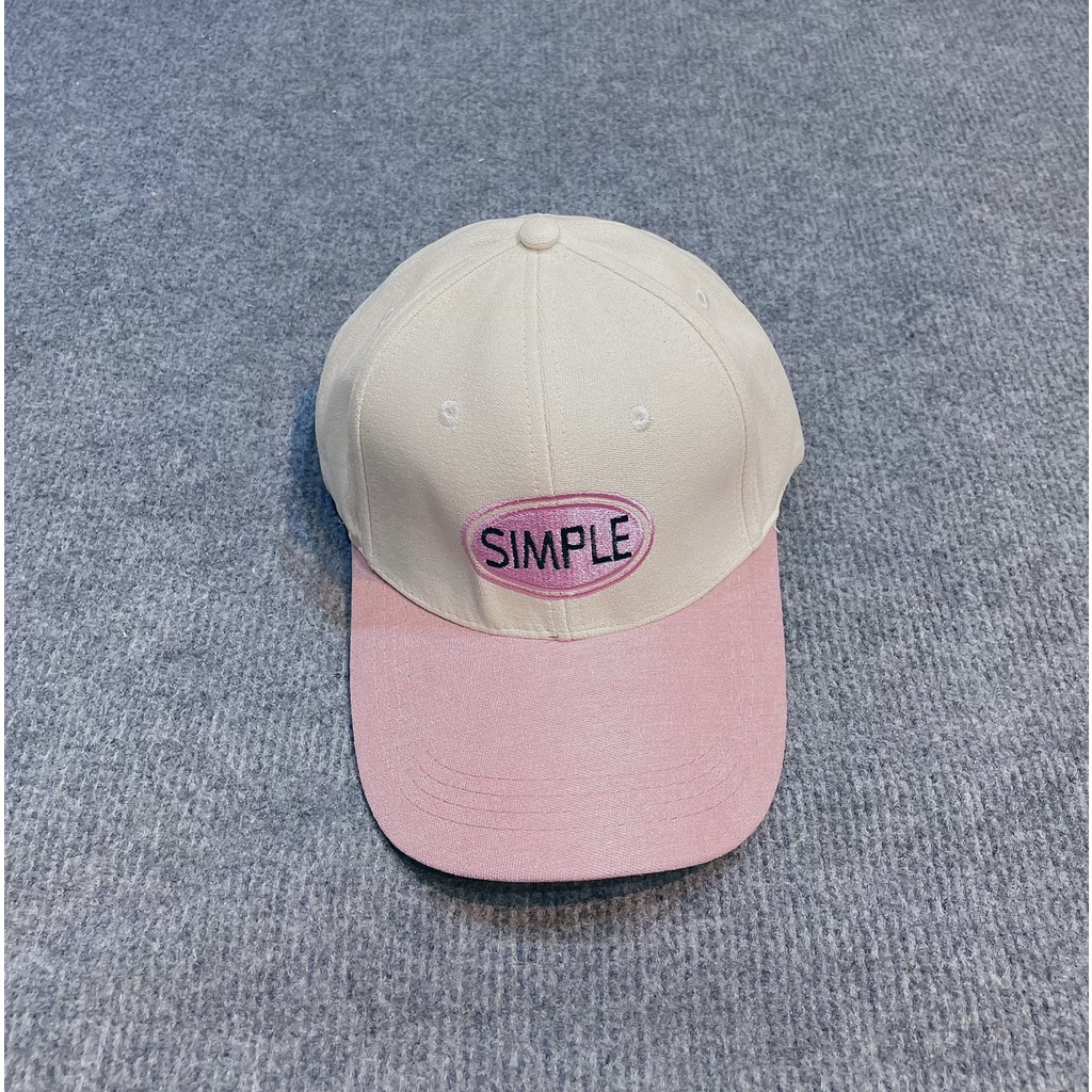 Mũ lưỡi trai Nón kết Nhung cao cấp thêu chữ Simple and Duck 401 phong cách Ulzzang form unisex nam nữ