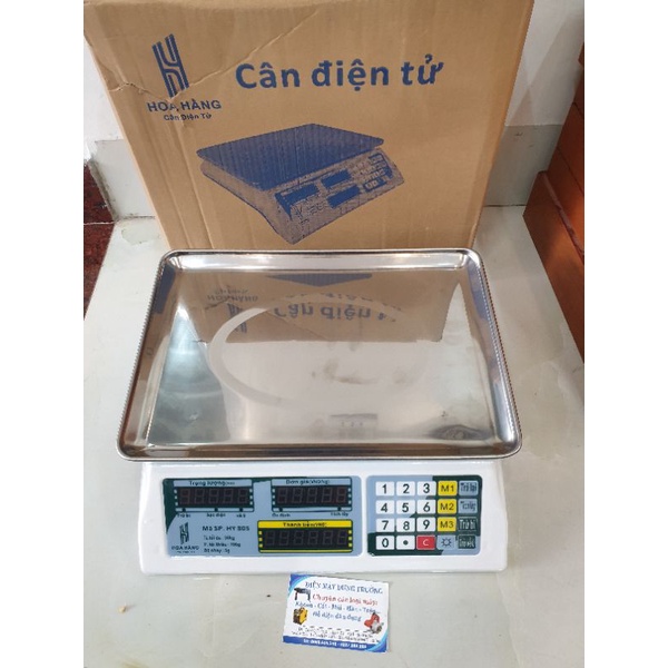 Cân điện tử Hoa Hằng 30kg độ chính xác tính theo 5g chất lượng cao