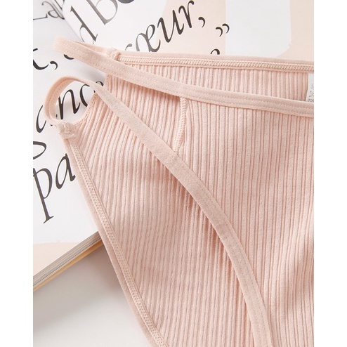 Quần lót cotton nhung tăm 2 dây dáng bikini gợi cảm quyến rũ, mặc đi biển Q11