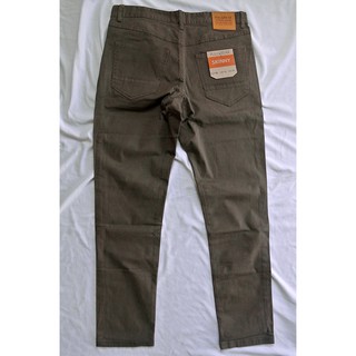 Quần kaki chinos giả jean nâu PullB