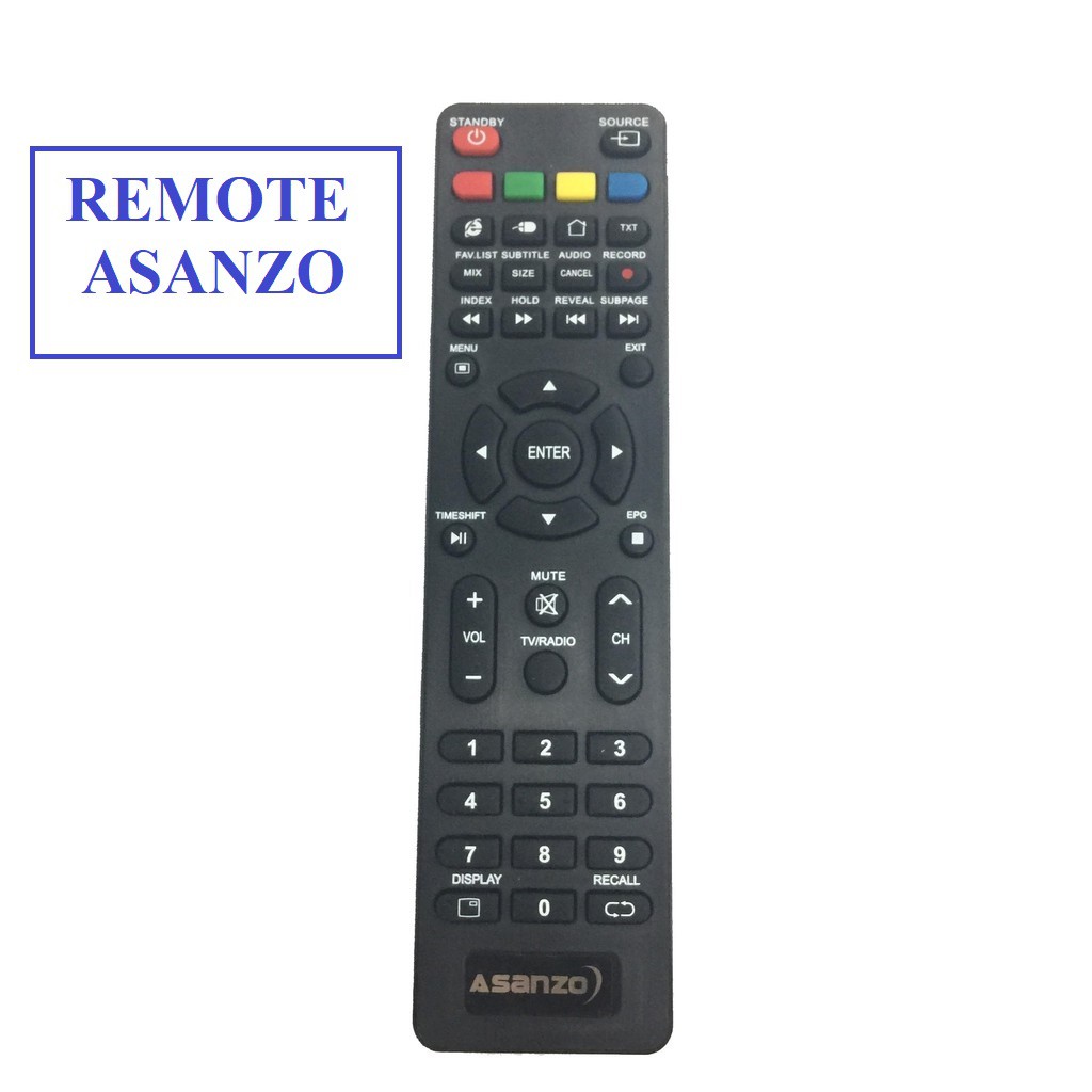 Remote Điều khiển TIVI ASANZO Internet loại ngắn - điều khiển tivi hàng chuẩn tốt