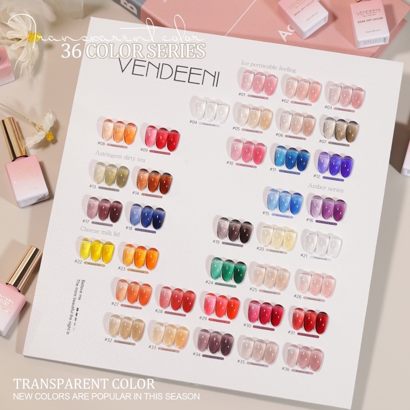 Sơn gel thạch vendeeni lẻ màu