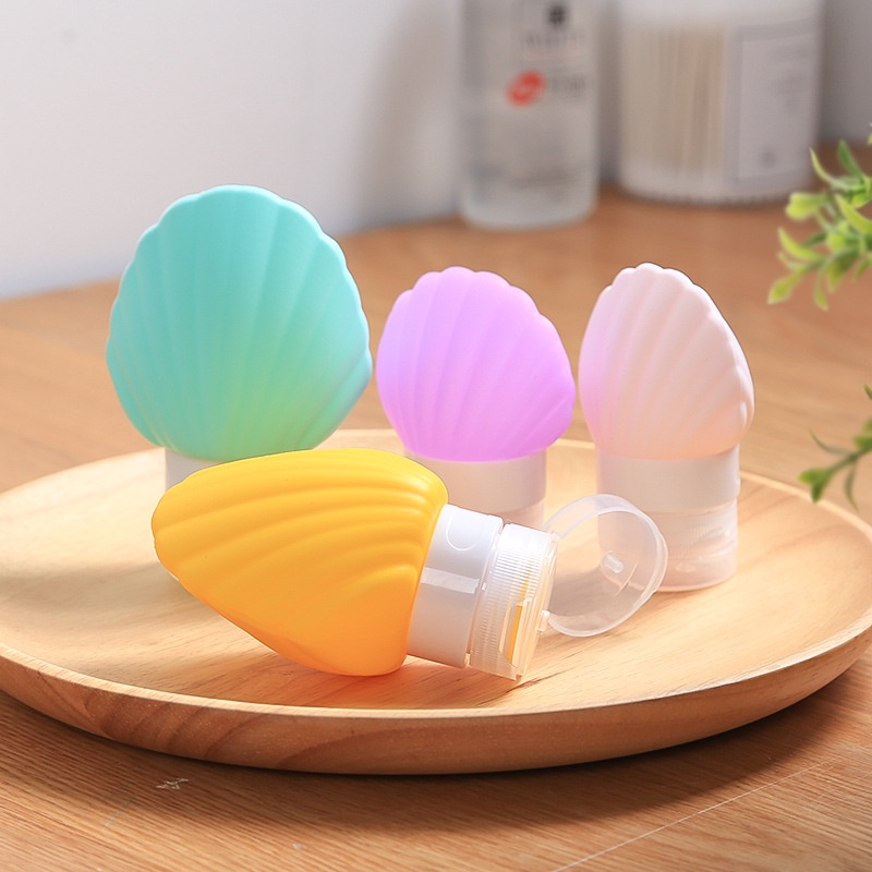 Chai Silicone Đựng Dầu Gội / Dầu Gội Hình Vỏ Sò Độc Đáo