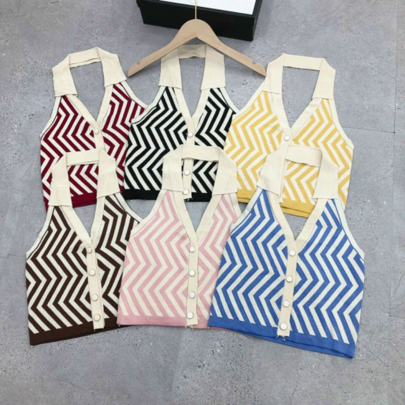áo hở lưng croptop bẻ Quảng châu dáng mới nhiều màu