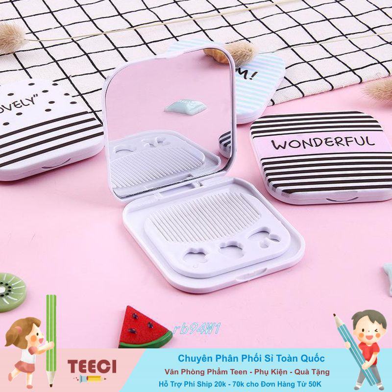 &lt;Video Review&gt; Gương Cầm Tay Mini Bỏ Túi Kèm Lược Nhiều Hình Cute A535