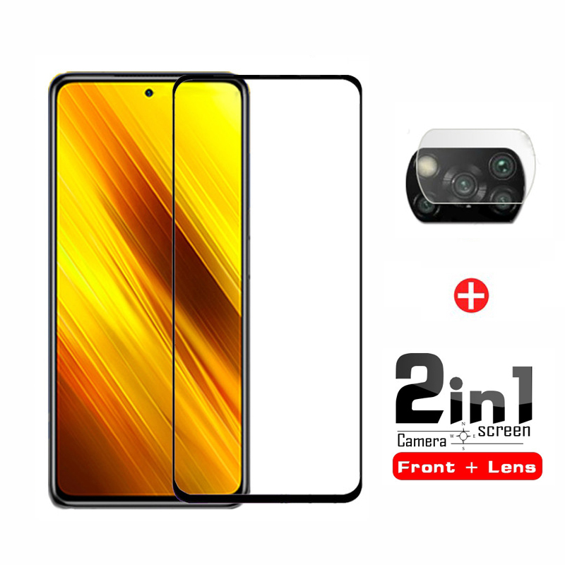 Xiaomi POCO X3 NFC Tempered Glass Screen Protector for Xiaomi Black Shark 2 3 POCO F2 Pro Pocophone F1 Redmi 9 9A 9C Note 8 9 Pro 9S Full Coverage Glass Film