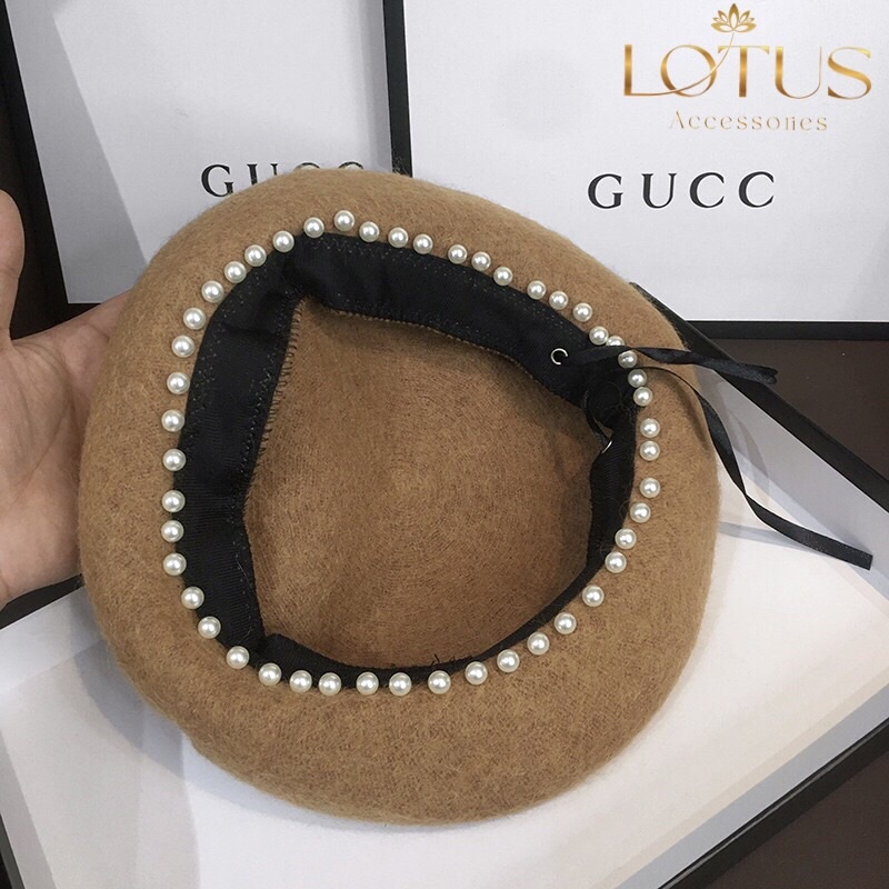 Mũ nồi beret dạ cao cấp phong cách Hàn Quốc- có dây rút điều chỉnh [HÀNG CÓ SẴN]