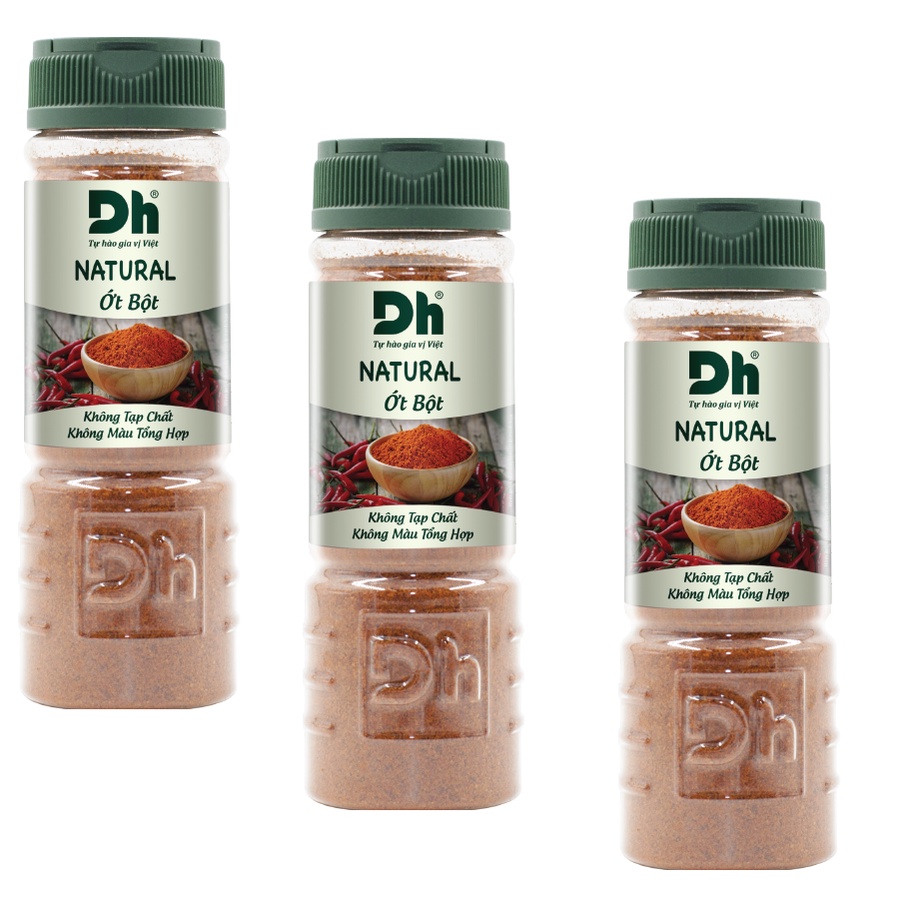 ( COMBO 3 HŨ) Natural Ớt Bột 60gr Dh Foods gia vị từ thiên nhiên không thể thiếu trong bếp ăn gia đình