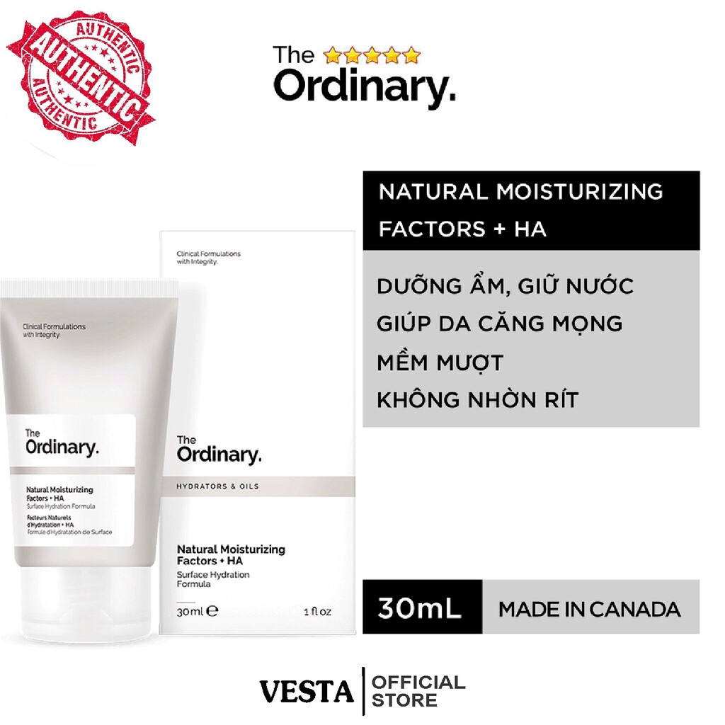 Kem Dưỡng Natural Moisturizing Factors + HA - The Ordinary