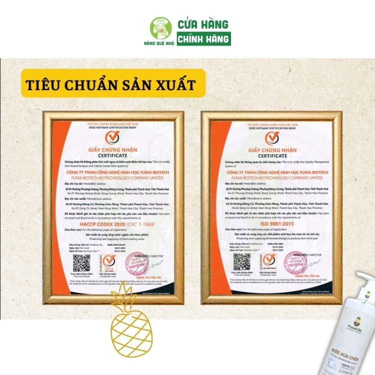 Nước Rửa Chén Hữu Cơ Fuwa 3e Hương Dứa Sạch Nhanh Tiết Kiêm Nước, An Toàn Cho Cả Gia Đình