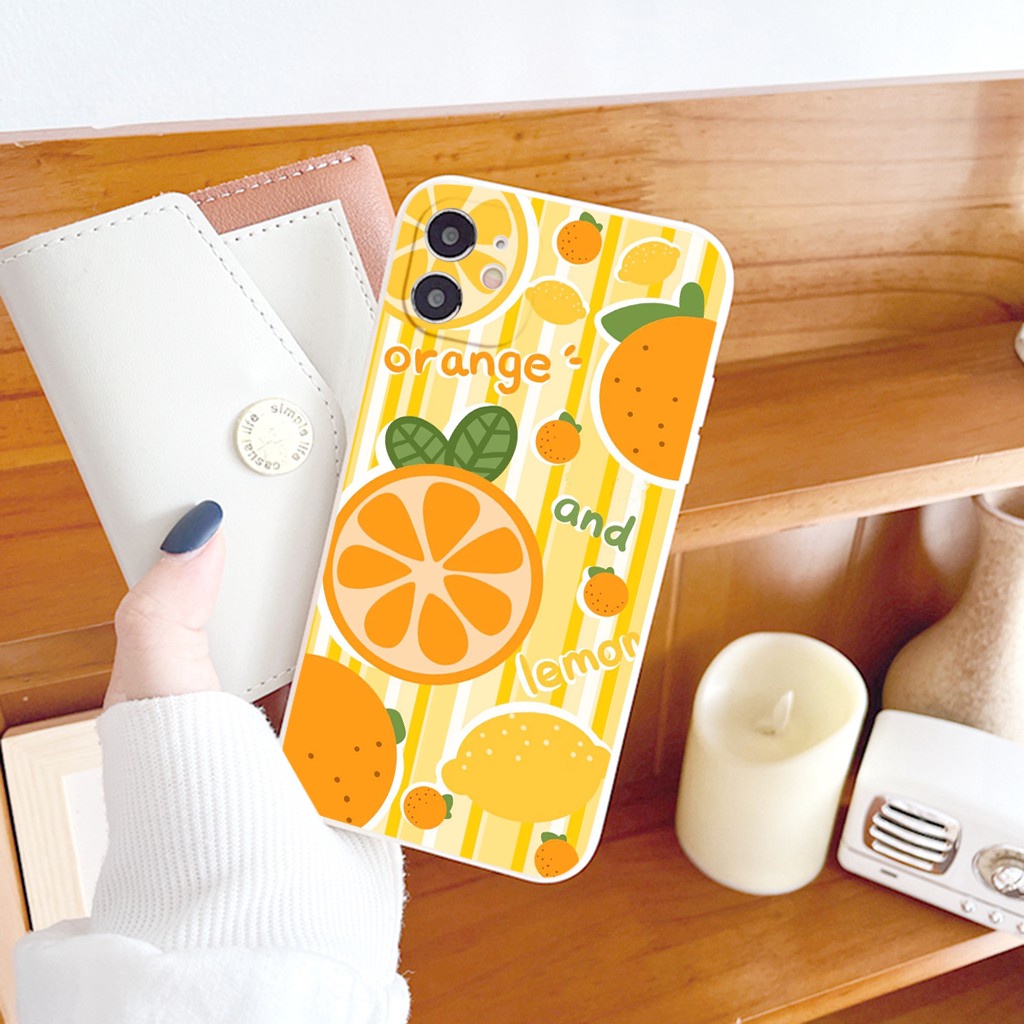 Ốp iphone - Ốp lưng iphone cạnh vuông Hoa quả mùa hè dành cho ip 6 đến 14promax - ng146