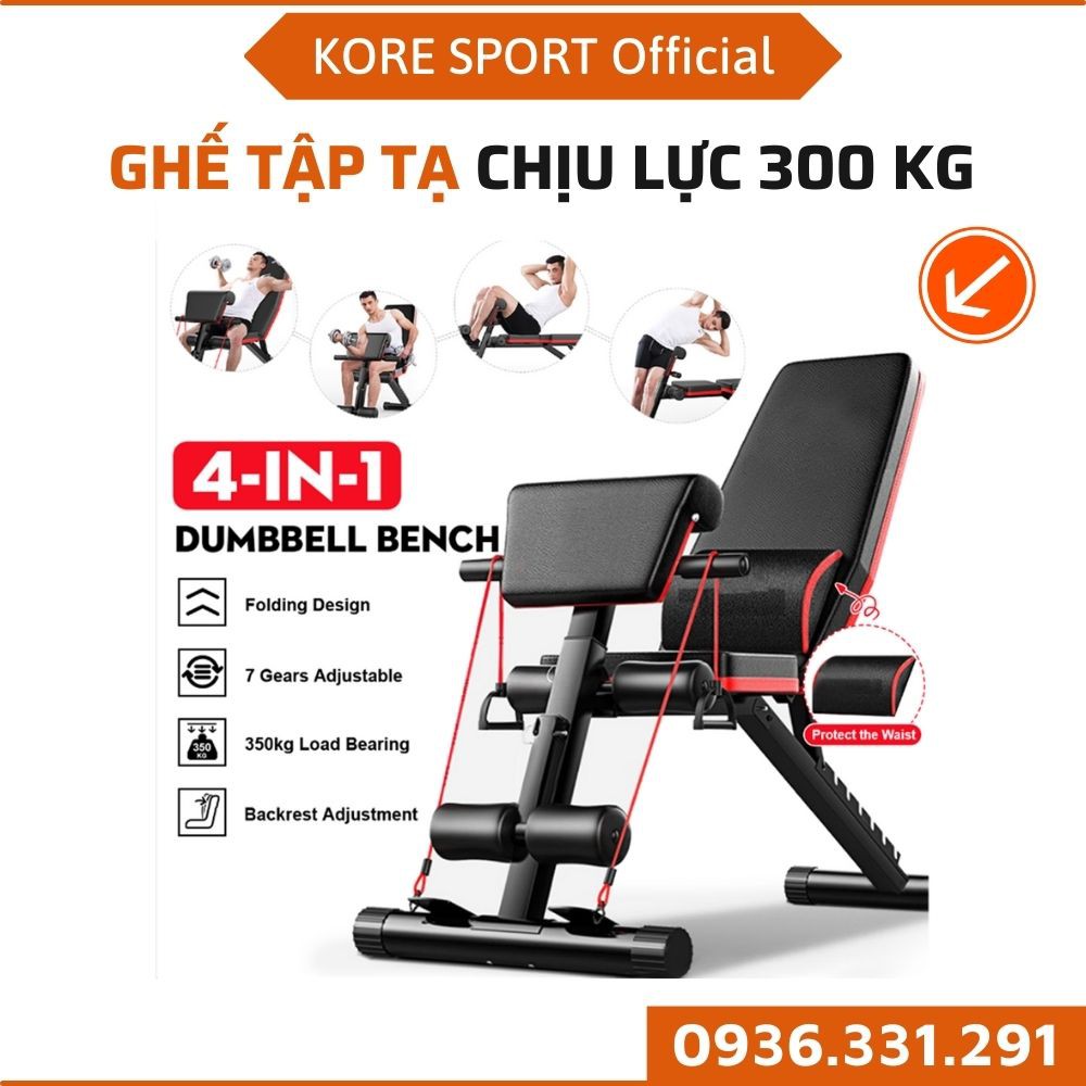 Ghế tập tạ đa năng Kore Sport điều chỉnh 14 tư thế, ghế tập tạ tay ghế tập gym tại nhà