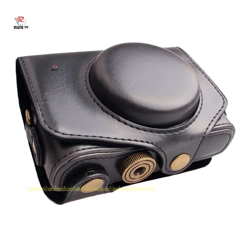 Bao Da Pu Cho Máy Ảnh Canon Powershot Sx740 Hs Kèm Dây Đeo Vai