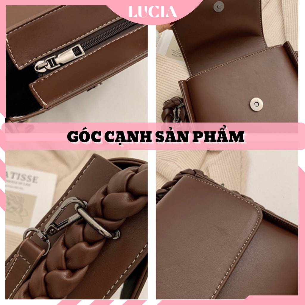 Túi đeo vai kẹp nách túi đeo chéo nữ dây tết đi chơi dễ thương cao cấp phong cách Hàn Quốc LUCIA STORE TXN34