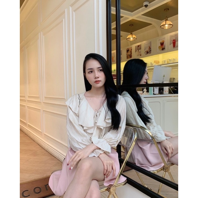 ஐ✈ↂLy Bong - Sơ mi bèo Délicat shirt (vải mới) | BigBuy360 - bigbuy360.vn