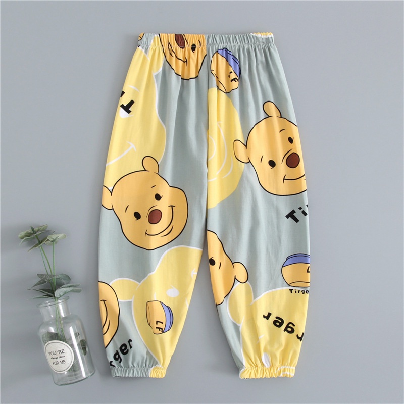 Sun baby Quần Ngủ cotton Lụa Mềm Thân Thiện Với Làn Da Chống Muỗi In Họa Tiết Hoạt Hình Dễ Thương Mùa