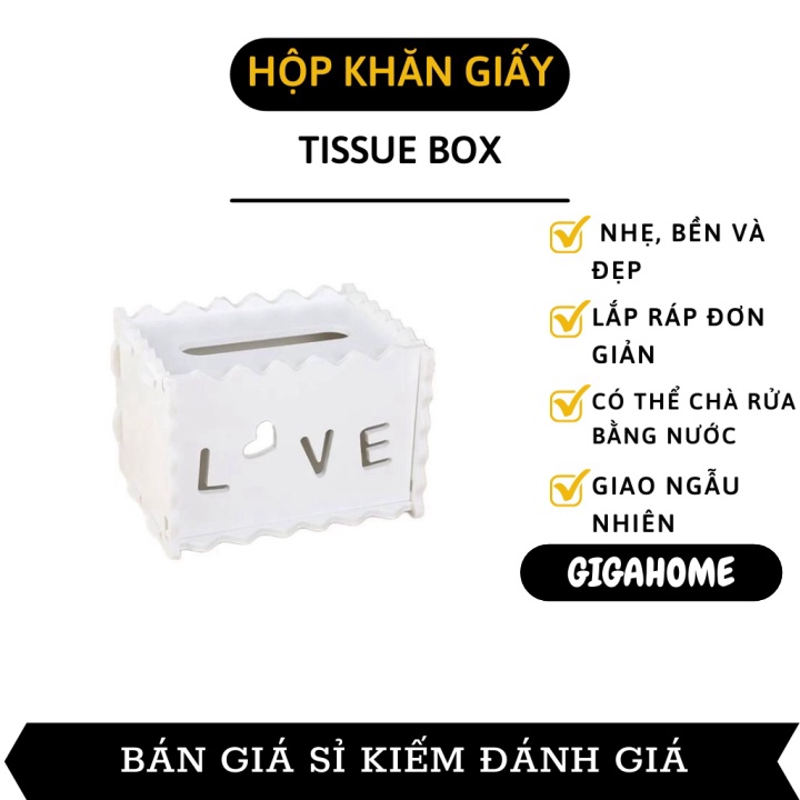 Hộp giấy ăn để bàn  GIÁ VỐN] Hộp khăn giấy màu trắng nhiều mẫu