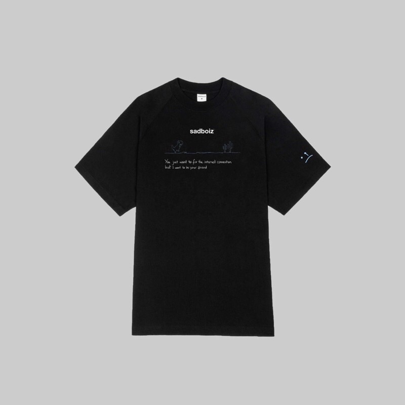 Áo thun SADBOIZ SADDINO SS2 black/white SADBOIZAINTCRY khủng Long xương rồng in 2 mặt