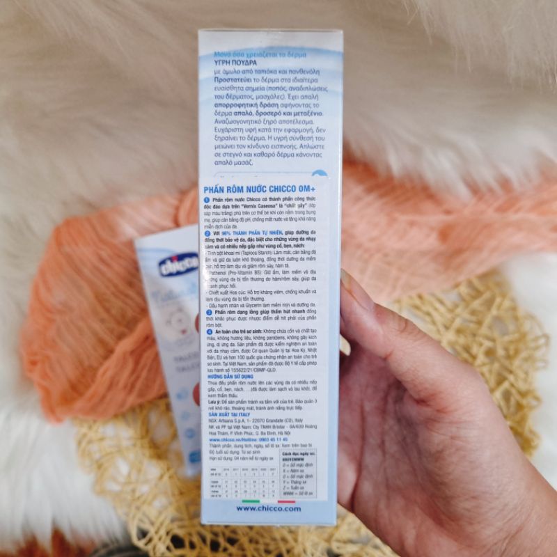 Phấn rôm nước Chicco 0M+ 100ml