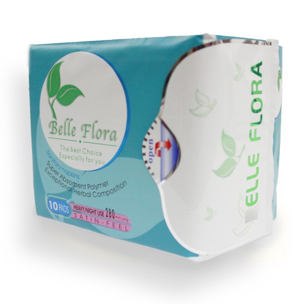 Bộ băng vệ sinh cotton ban đêm BELLE FLORA - 2 gói