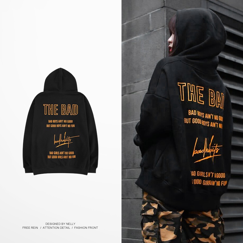 Áo hoodie nam nữ THE BAD from rộng Unisex chất nỉ ngoại 2 lớp dày dặn