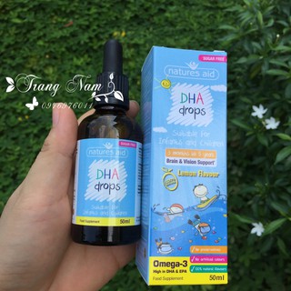 DHA Drops 50ml Dạng Giọt Cho Bé Từ 3 Tháng Đến 5 Tuổi (Anh)