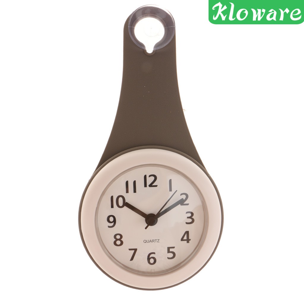 Đồng Hồ Treo Tường Màu Đen Chống Thấm Nước Không Cần Khoan Lỗ Dành Cho Phòng Tắm