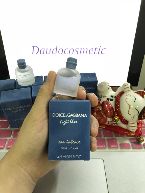 [CHÍNH HÃNG] [mini] Nước hoa Dolce & Gabbana D&G Light Blue Eau Intense Pour Homme 4.5ml . Chính Hãng NEW 2020