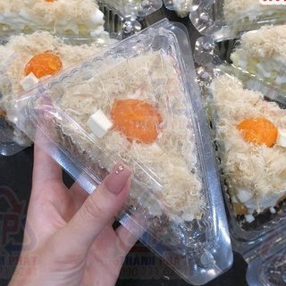 100 Hộp Nhựa Tam Giác Nhọn Nắp Gập – Hộp tam giác đựng bánh kem