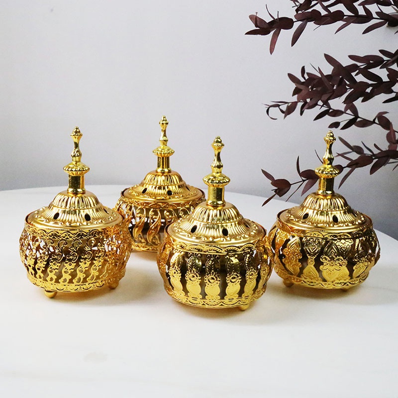 Ả Rập Mabkhara Nhang Trầm Hương Than Lư Hương Lò Xông Tinh Dầu Bakhoor Đốt Xông Phòng Hộp Năng Lượng Dương Quà Tặng