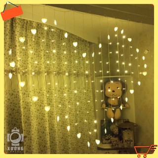 Đèn rèm trái tim cỡ 16 dây 1,8 x 1,5m