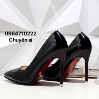 Giày cao gót da mờ mũi nhọn gót nhọn 7cm