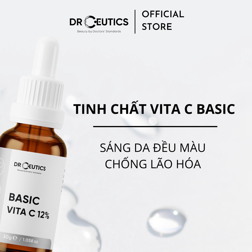 DrCeutics Tinh Chất Vita C12 Basic Làm Sáng Đều Màu Chống Lão Hoá Da (30gram)