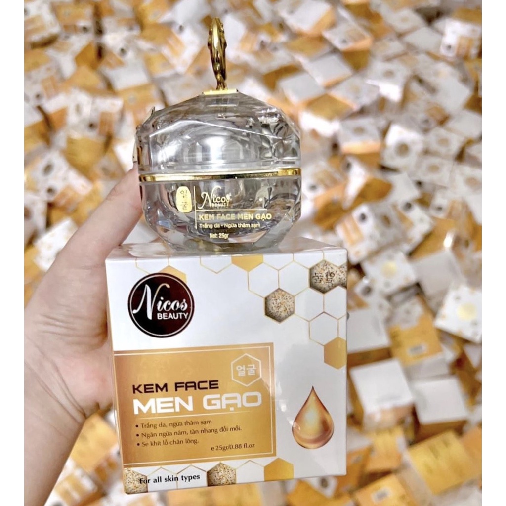 KEM FACE CẤY TRẮNG MEN GẠO NICOS THANH NHI CHÍNH HÃNG