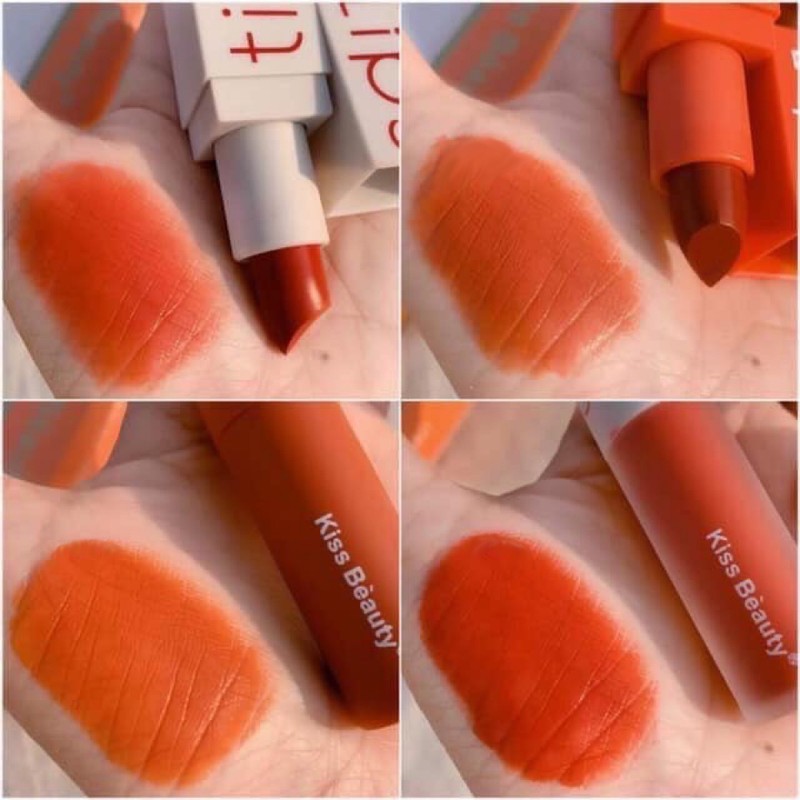 Set Son Môi Kiss Beauty 4 Cây Fullsize 💗 LIPSTICK 💗 MATTE ĐÀO | BigBuy360 - bigbuy360.vn
