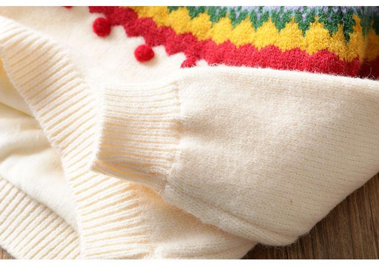 Áo Len Tay Dài Ấm Áp Dễ Phối Đồ Dễ Thương Dành Cho Bé Gái