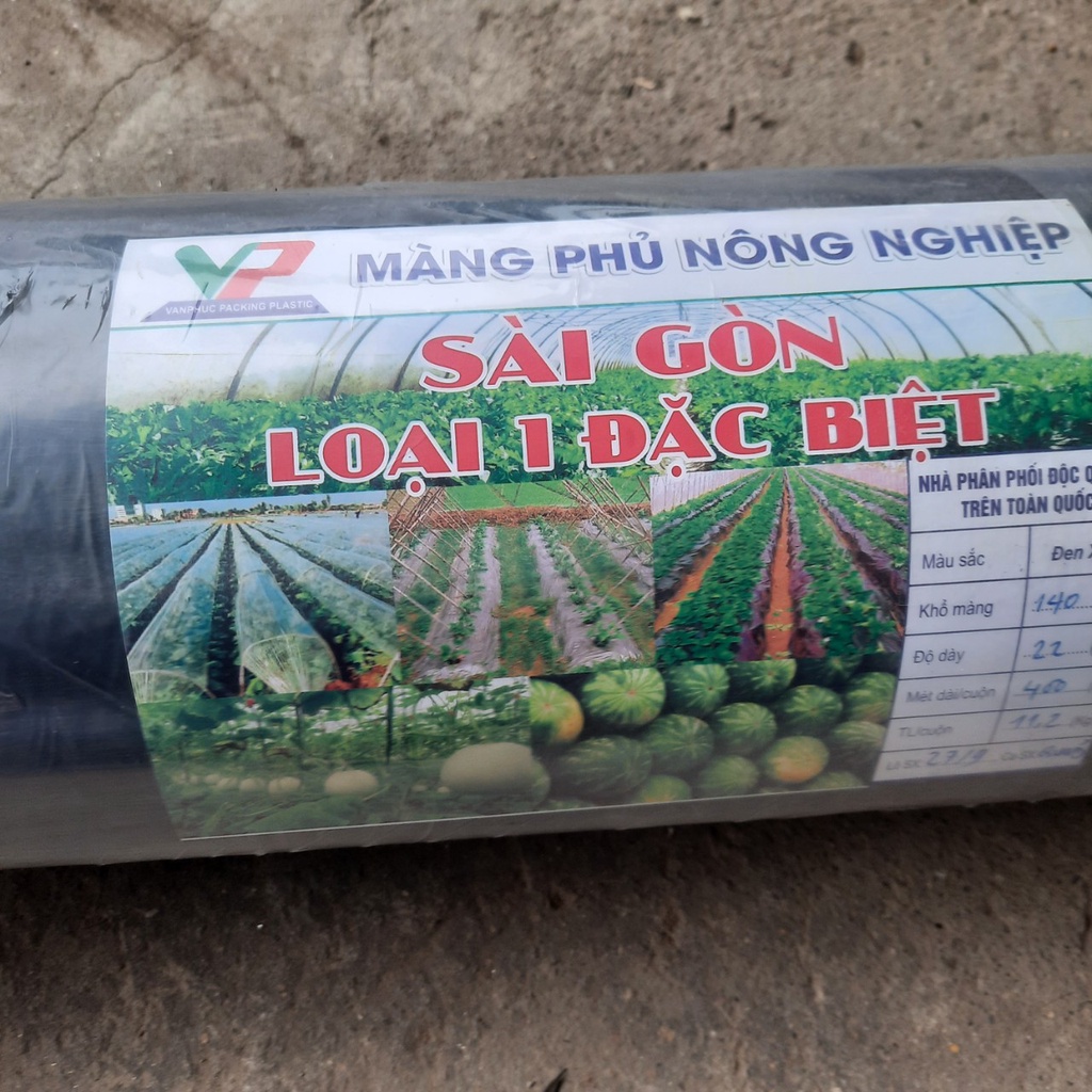 Combo 100 mét màng phủ nông nghiệp, nilong đen loại dai, đẹp kích thước rộng 1,4m  dày 22micromet