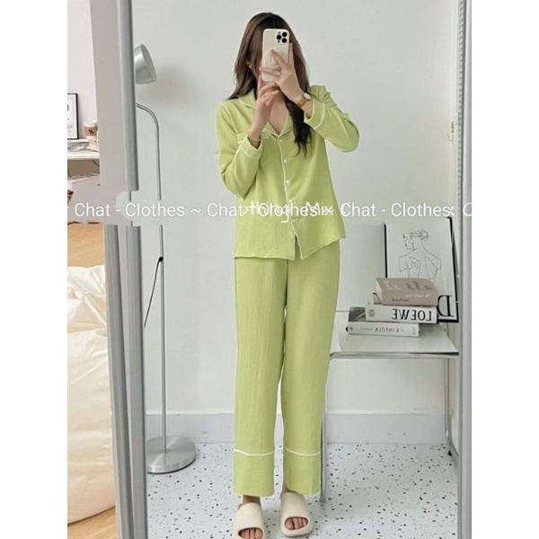 BỘ PYJAMA XỐP TRƠN DÀI SIÊU HOT