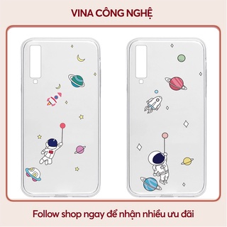 Ốp lưng Samsung M10/M51/Note 9/S10 Lite/....Silicone dẻo trong viền bảo vệ camera hình Tàu vũ trụ