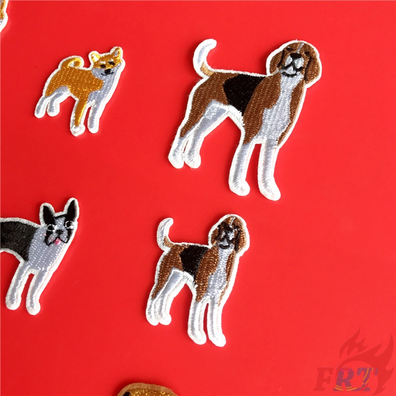 ☸ Pets：Corgi / Husky / Shiba Inu / Labrador / Hound - Dogs Iron-on Patch ☸ 1Pc/2Pcs Animals Diy Sew on Iron on Badges Patches
