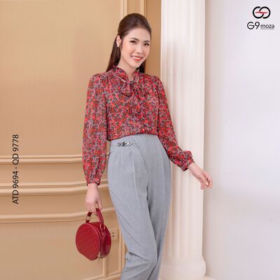 Quần dài 9778  G9moza chất liệu thô hàn kẻ tạo nên phong cách Công sở, dạo phố, du lịch Trẻ trung ngọt ngào nữ tính