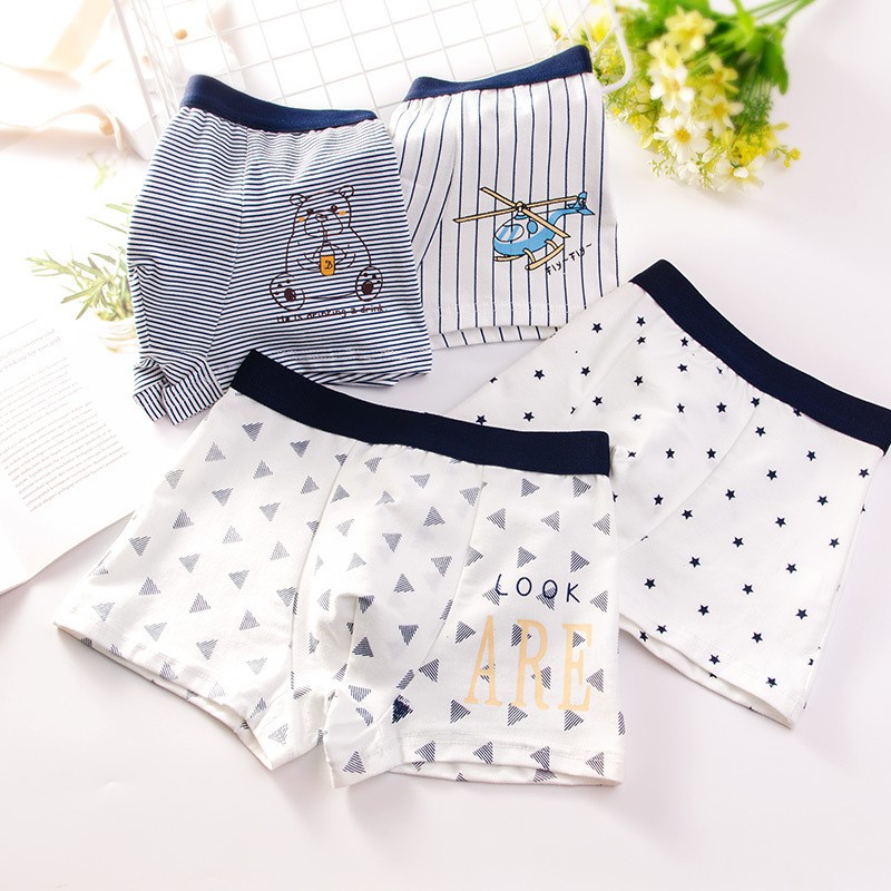 Trẻ em quần lót nam cotton bé boxer 40 quần bé trai, học sinh, trẻ em Quần short giá sỉ