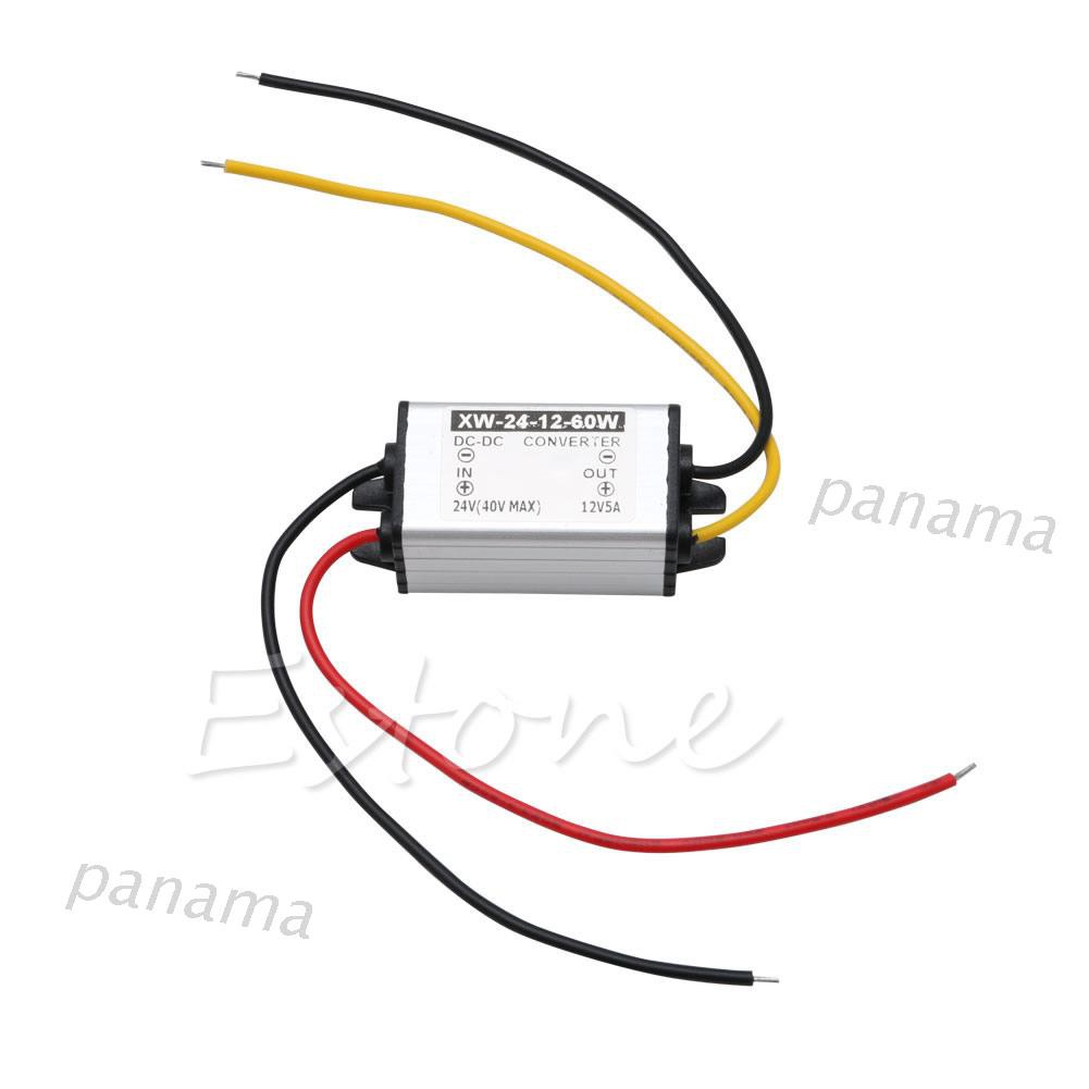 Bộ Chuyển Đổi Nguồn Điện Dc 24v Sang Dc 12v 5a 60w Cho Xe Hơi